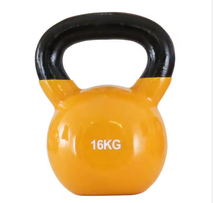 Cast Iron Kettlebell – Dipped Vinyl Coating | Home Gym & Competition Free Weight | 2kg to 20kg | Men & Women