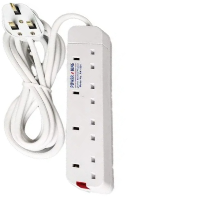 DP LED LIGHT RECHARGEABLE PORTABLE SUPER BRIGHT LIGHT LAMP + 4 WAY POWER EXTENSION CABLE SOCKET WITH LONG CABLE + AILYONS ELECTRIC IRON BOX-1000W  // IRONING BOX