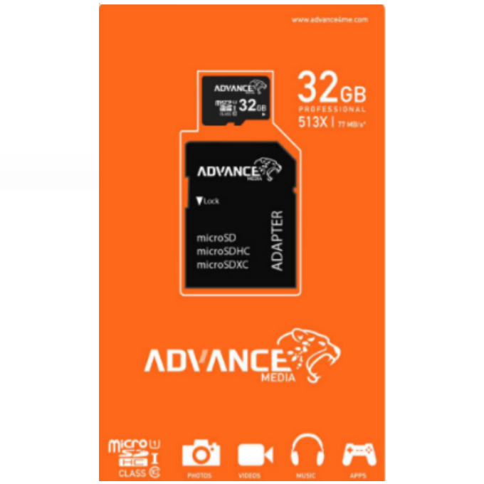 BEST ORIGINAL Advance 32GB Memory Card For All Smartphones,  Button // Katululu Phones MicroSD Card // MAMORY CARD 32GB// MEMO 32 GB HIGH Performance + FREE GIFT 4 WAY POWER EXTENSION WITH CABLE