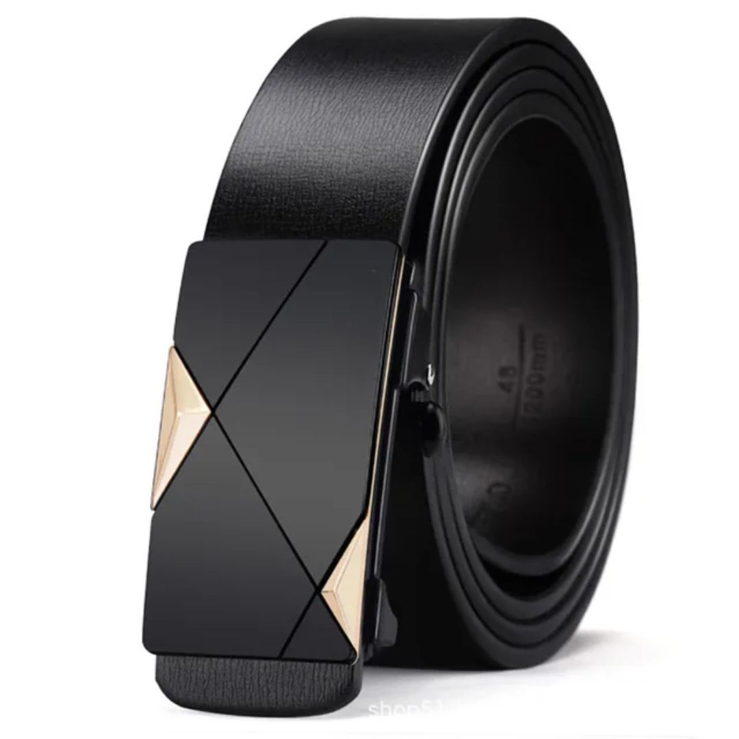 Long-Lasting Automatic Buckle Belt for Men // Best Premium Quality PU Leather Belt for Jeans and Suits- 3 PACK BEST BELTS