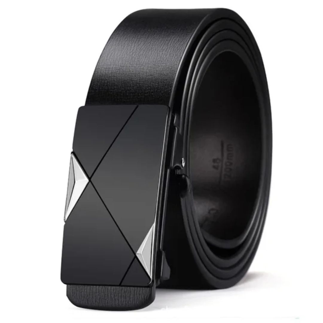 Long-Lasting Automatic Buckle Belt for Men // Best Premium Quality PU Leather Belt for Jeans and Suits- 3 PACK BEST BELTS