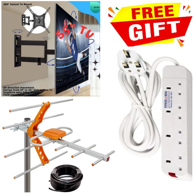 BEST METALLIC Full Motion 360 Degree TV WALL HOLDER MOUNT BRACKET // TV STAND FOR TV 14 inch -55 inch TILT ROTATING WALL MOUNT STRONG BRACKET // TV STAND// TV WALL SUPPORTER