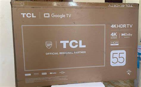 TCL 55" Inch 4K Dolby Vision Atmos Onkyo 2.1CH Slim & Uni-body Google TV - YOUTUBE,NETFLIX-BLUETOOTH (1 YR WRTY)