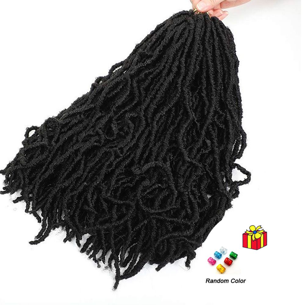 18 Inch Soft Nu Locs Crochet Hair Pre Looped 1 Pack Faux Locs Crochet Braids Goddess Locs Dreadlocs Synthetic Hair For Black Women