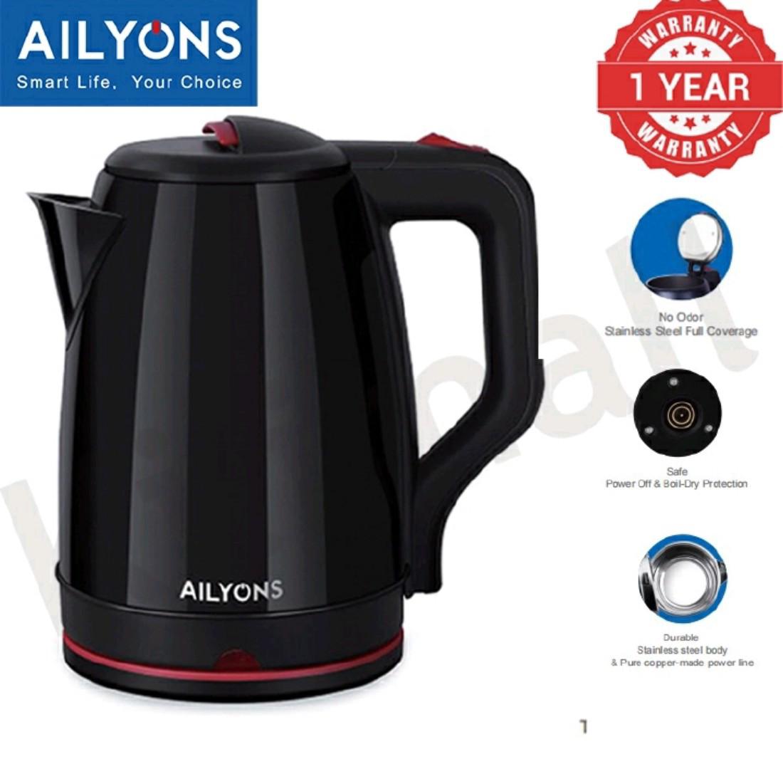 AILYONS/LYONS FK-0310 2.2L High quality  Cordless Stainless Steel Electric Kettle - 2.2L Power Off & Boil-Dry Protection