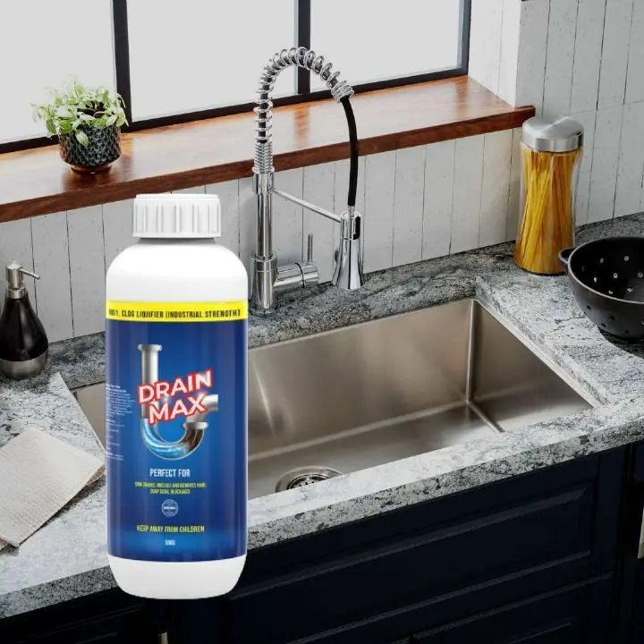 Drain Max Drain Cleaner/Drain Unblocker 500g - For Kitchen Water Pipes, Toilets, Bathrooms, Floor Drains, Oil Plugs, Submerged Sewage Pipes and Other Drain Pipes.