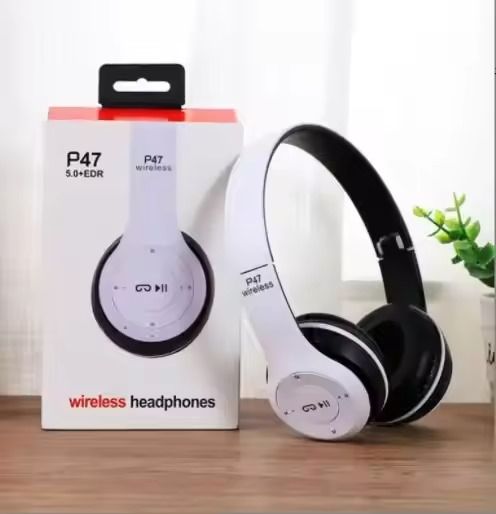 Brand New P47 Wireless Bluetooth Headphones headsets with memory card slot Re-chargeable over ear earphones