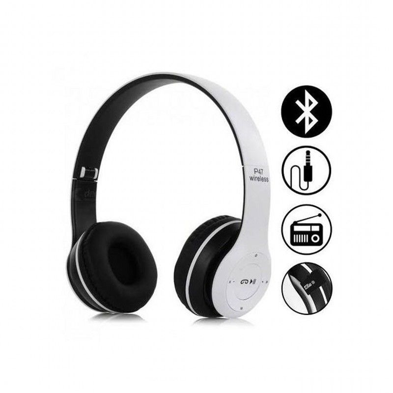 Brand New P47 Wireless Bluetooth Headphones headsets with memory card slot Re-chargeable over ear earphones