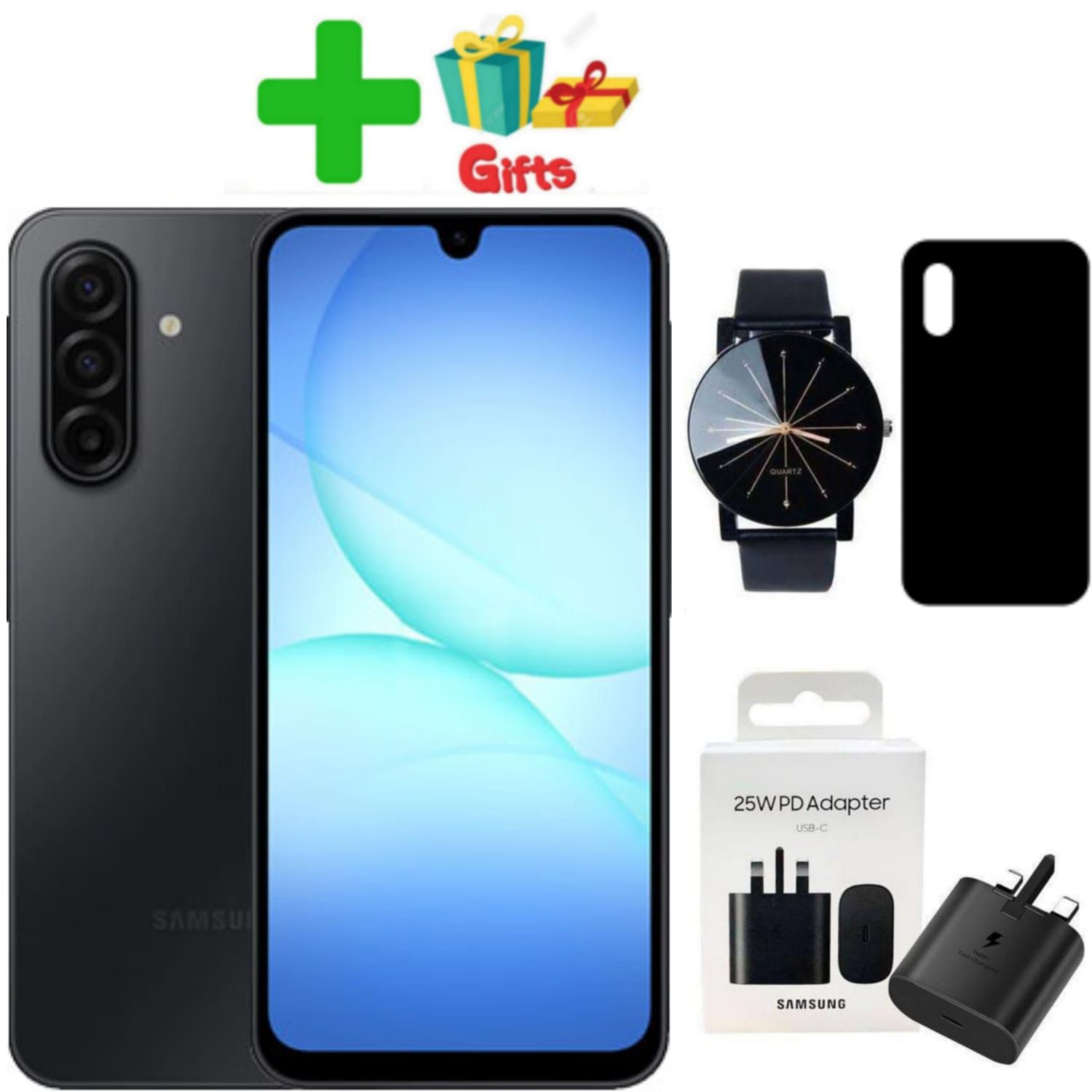 NEW ARRIVAL DEALS!!!Samsung Galaxy A17, 6.7'' HD+ Display, 4GB RAM + 128GB Storage (Dual Sim), 50MP Camera, 5000mAh Battery - Black+AMAIZING FREE GIFTS