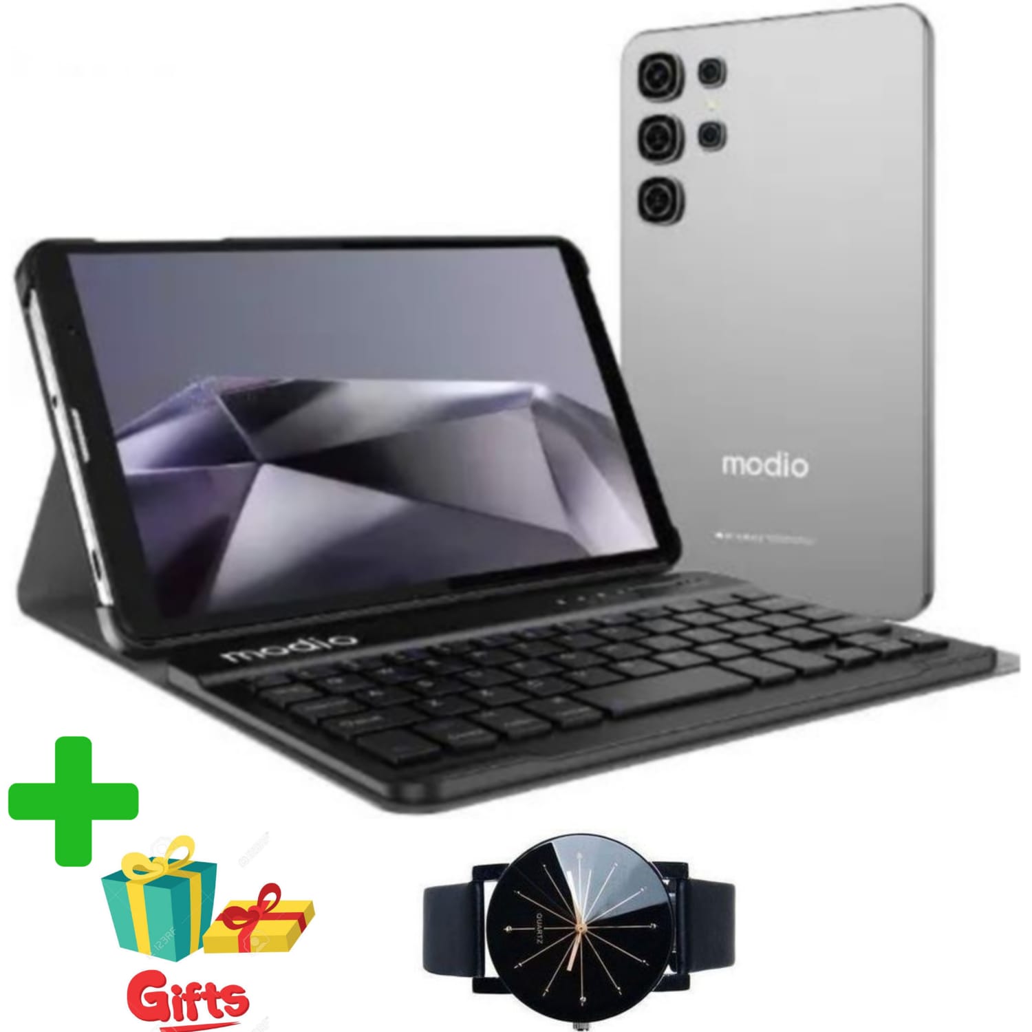 DISCOUNT/DISCOUNT//DISCOUNT//Modio M132 Tablet PC, Display 8"inch, Memory 512GB ROM + 8GB RAM, Battery 5000mah, Camera 13mp+5mp, Dual SIM, Flip case, Keyboard & Touch pen TABLET!!+FREE QUARTZ WATCH