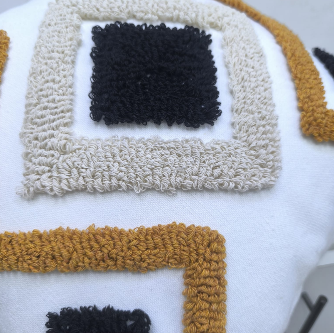 Multicolored  Boho/Woven Amity Geometric Throw Pillow Case Cotton Home Sofa Headrest Cushion Waist Pillow Cover Moroccan Bohemian Tufting Embroidery