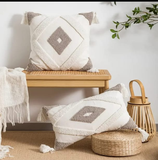 Decorative Throw Pillow Cover for Sofa Soft Boho Pillow Cases with Invisible Zipper For Bedroom Cushion Covers 18 X 18 Home Textile