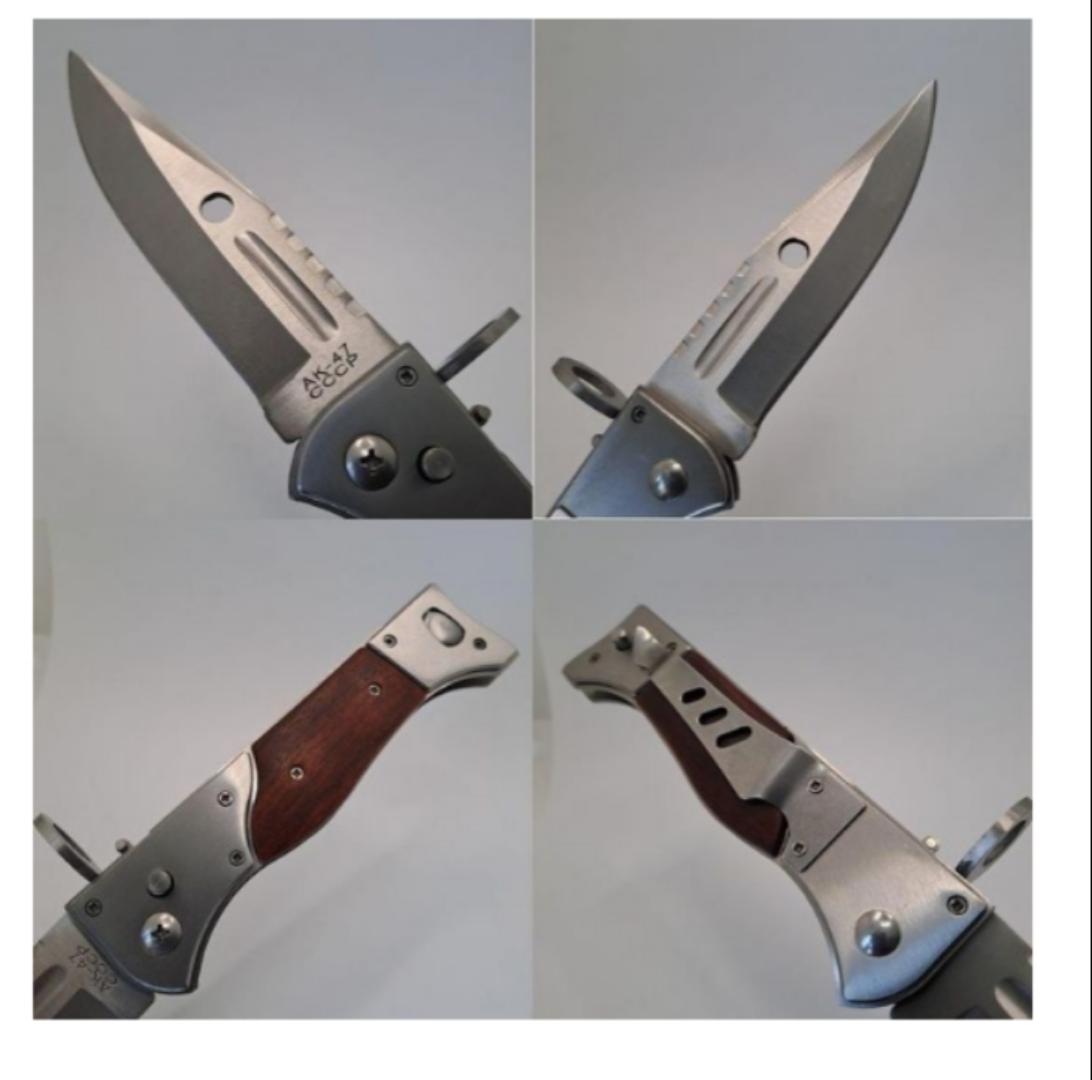 Heavy duty foldable knife AK-47  CCCP pocket pen camping knife EDC with apouch