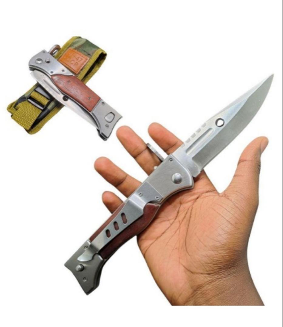Heavy duty foldable knife AK-47  CCCP pocket pen camping knife EDC with apouch