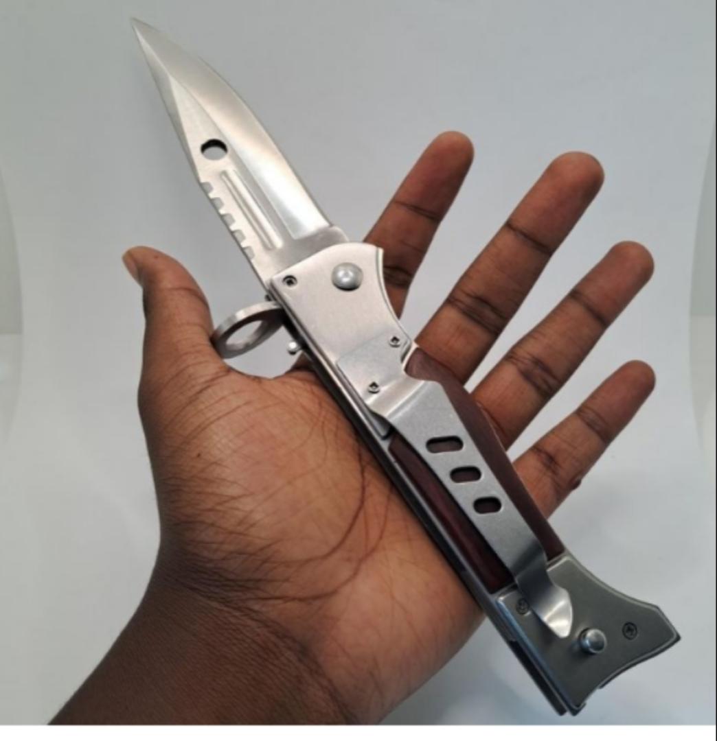 Heavy duty foldable knife AK-47  CCCP pocket pen camping knife EDC with apouch