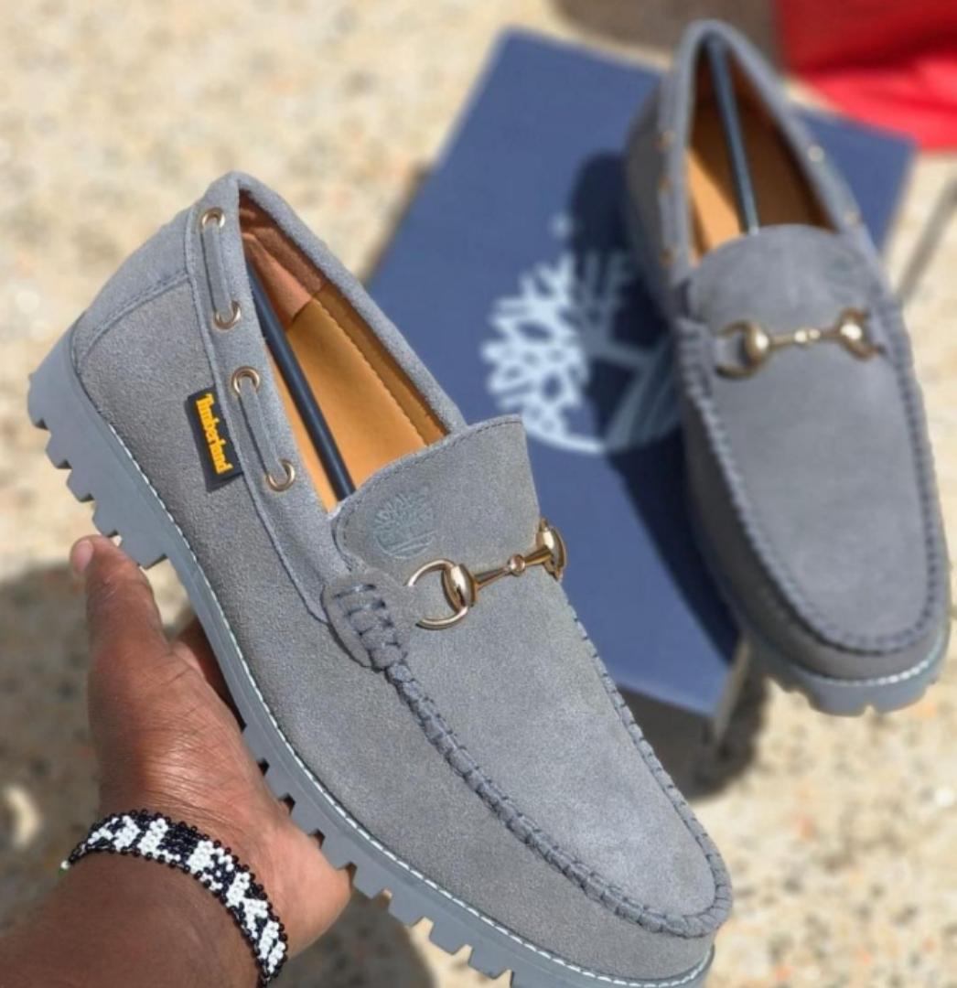 ORIGINAL TIMBERLAND SUEDE CLASSIC LOAFERS, CASUAL AND OFFICIAL SHOES ,-men's Luxury Suede Loafers with Metal Buckle – Timberland Style  shoes