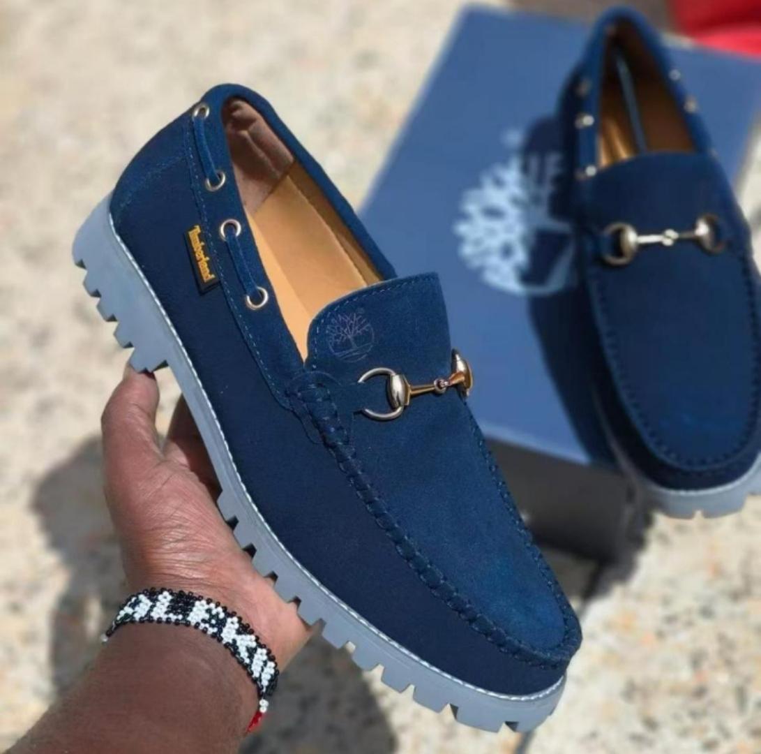 ORIGINAL TIMBERLAND SUEDE CLASSIC LOAFERS, CASUAL AND OFFICIAL SHOES ,-men's Luxury Suede Loafers with Metal Buckle – Timberland Style  shoes