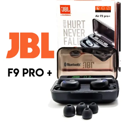 Jbl Air F9 Pro + Ear Buds Wireless Airpods, Bluetooth 5.3 Headphones In Ear, Bluetooth Earphones with Built-in Microphone, Wireless Ear Buds, Bluetooth Earbuds with Mic, Charging