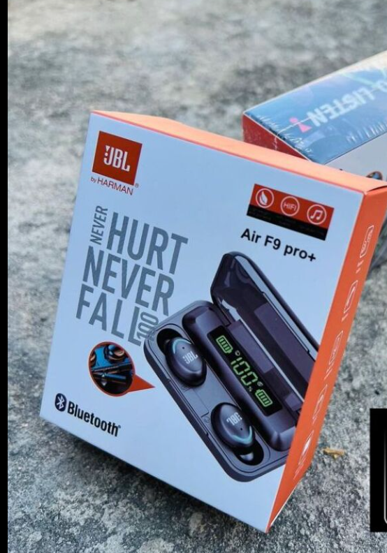 Jbl Air F9 Pro + Ear Buds Wireless Airpods, Bluetooth 5.3 Headphones In Ear, Bluetooth Earphones with Built-in Microphone, Wireless Ear Buds, Bluetooth Earbuds with Mic, Charging