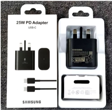 Samsung Galaxy Fast Charger 25W USB C Type C To C Full Wall Charger Super Fast Adapter Android Phone Charger For Galaxy A16, A15 5G A14 A13 A53 A54 A55 A06 A04s A05s A12 A52 S25 S24 S23 S22 S21 S20 S1