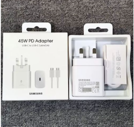 Samsung Galaxy Fast Charger 45W USB C Type C To C Full Wall Charger Super Fast Adapter Android Phone Charger For Galaxy A16 A15 5G A14 A13 A53 A54 A55 A06 A04s A05s A12 A52 S25 S24 S23 S22