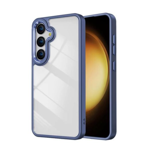 Samsung Galaxy A16 Transparent, Clear and Colorless with Blue Edges New Skin Unique and Stylish Phone Case/ Cover