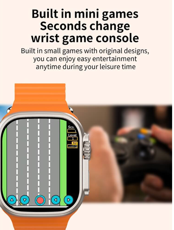 New Ultra Smartwatch Comes With Headset/headphones For FREE Smartwatch Bluetooth Call BT Music Games Wireless Charging Smart Watch