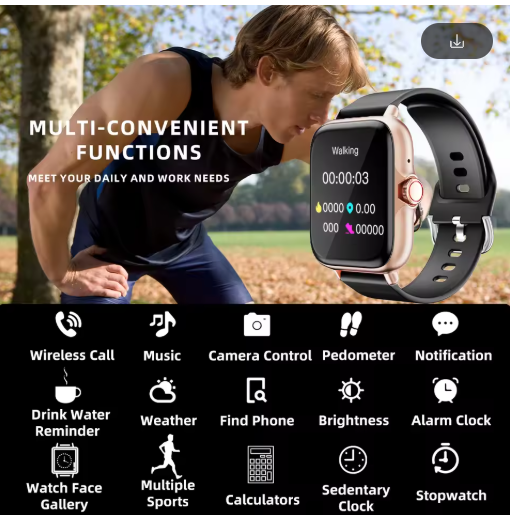 Smartwatch Latest Ultra 7 IWatch Straps Smart Watch Wireless 7 Bracelet Watchband Connection Call Heart Rate Sleep Monitoring Android And IPhone Compatible come with  7 extra straps