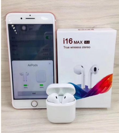 TWS Airpods Twins Bluetooth Earbuds Original I16 Max Airpods/Headphones/Earphones. Bluetooth V5.0 Earphone Touch Sensor True Stereo 10m