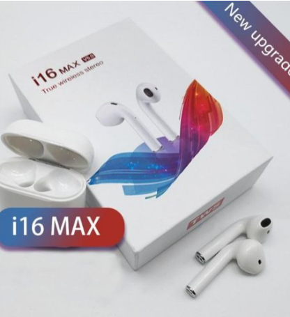 TWS Airpods Twins Bluetooth Earbuds Original I16 Max Airpods/Headphones/Earphones. Bluetooth V5.0 Earphone Touch Sensor True Stereo 10m
