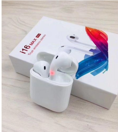 TWS Airpods Twins Bluetooth Earbuds Original I16 Max Airpods/Headphones/Earphones. Bluetooth V5.0 Earphone Touch Sensor True Stereo 10m