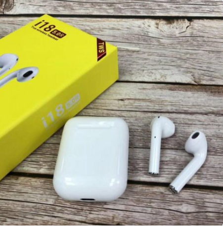 TWS Airpods Twins Bluetooth Earbuds Original I18 Airpods/Headphones/Earphones. Bluetooth V5.0 Earphone Touch Sensor True Stereo 10m Transmission Built in Mic Earbuds with Charging