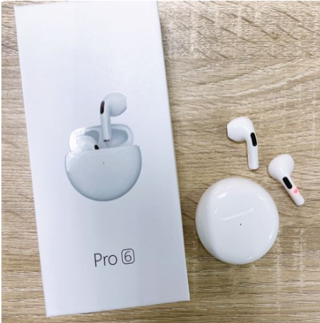 TWS Air Pro 6 Airpods/Earbuds Wireless Headphones With Mic, Bluetooth Earphones Sport Running Headset For IPhone/Android Pro6 Earbuds