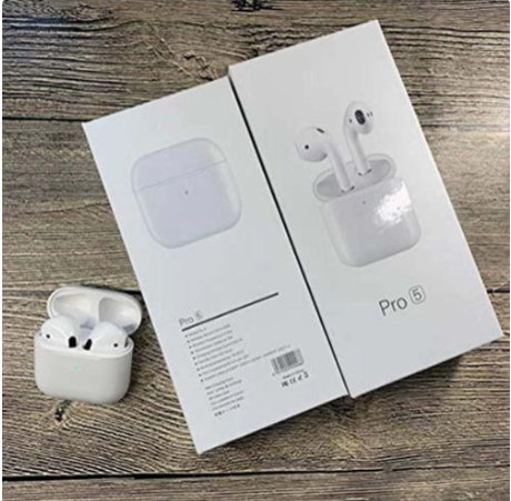 TWS Airpods Twins Bluetooth Earbuds Original Pro 5 Airpods/Headphones/Earphones. Bluetooth V5.0 Earphone Touch Sensor True Stereo 10m Transmission Built in Mic Earbuds with Charging Case