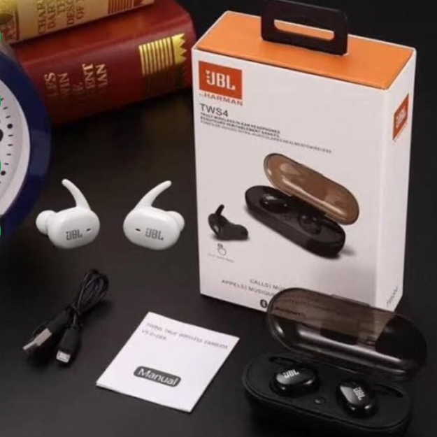 JBL   Airpods Twins Bluetooth Earbuds Original Pro 5 Airpods/Headphones/Earphones. Bluetooth V5.0 Earphone Touch Sensor True Stereo 10m