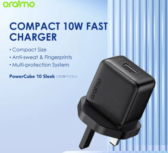 Oraimo Fast Charging Charger comes with  Type-C charging cable and 365 days warranty