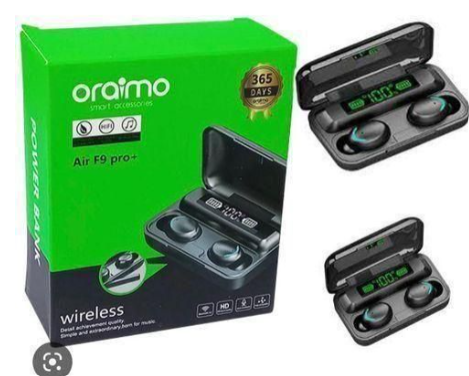 Oraimo F9 Pro+ Wireless Bluetooth Pods - Premium Sound, Noise Cancellation, Long Battery Life, Touch Control,