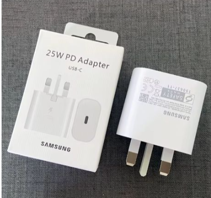 Samsung Galaxy Fast Charger 25W USB C Type C To C Wall Charger A16, A06, S25 Ultra Super Fast Type C Adapter Android Phone Charger For Galaxy A15 5G A14 A13 A53 A54 A55 A03s A04s A05s A12 A52
