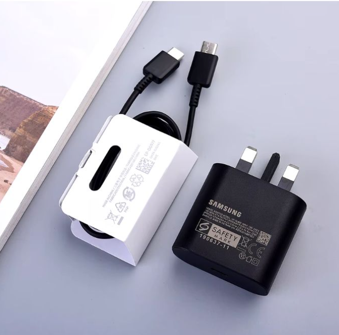 Samsung Galaxy Fast Charger 25W USB C Type C To C Full Wall Charger Super Fast Adapter Android Phone Charger For Galaxy A16, A15 5G A14 A13 A53 A54 A55 A06 A04s A05s A12 A52 S25 S24 S23 S22 S21 S20 S1