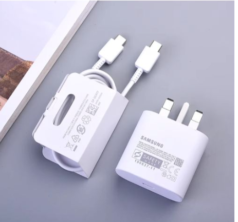 Samsung Galaxy Fast Charger 25W USB C Type C To C Full Wall Charger Super Fast Adapter Android Phone Charger For Galaxy A16 A15 5G A14 A13 A53 A54 A55 A06 A04s A05s A12 A52 S25 S24 S23 S22 S21 S20 S10