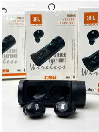 Jbl Wireless Bluetooth HL-07 Earbuds Wireless Airpods, Bluetooth 5.3 Headphones In Ear, Bluetooth Earphones with Built-in Microphone, Wireless Ear Buds, Bluetooth Earbuds with Mic, Charging