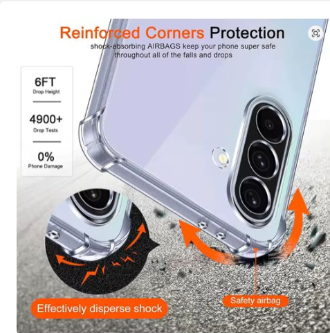 Samsung Galaxy A26 TPU Clear, Transparent, Colorless Premium Heavy Protection Phone Case/ Cover