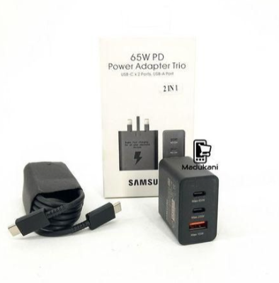 Samsung Super Fast USB C Wall Charger 65w Trio Adapter for Galaxy A06/A16/ S25/ S24/S23/S22/S21 FE/S22+/S20 FE/S10e/S9/S8/Z Note 20/21, A15 5G/A14 5G/A54/A55/A13 5G/A03s/A53 5G/A35/A23/A24/