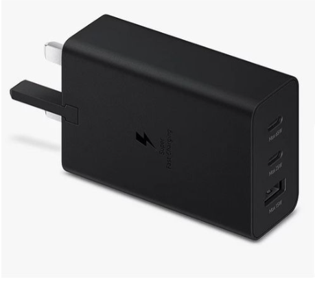 Samsung Super Fast USB C Wall Charger 65w Trio Adapter for Galaxy A06/A16/ S25/ S24/S23/S22/S21 FE/S22+/S20 FE/S10e/S9/S8/Z Note 20/21, A15 5G/A14 5G/A54/A55/A13 5G/A03s/A53 5G/A35/A23/A24/