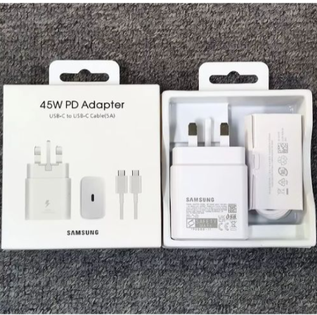 Samsung Galaxy Fast Charger 45W USB C Type C To C Full Wall Charger Super Fast Adapter Phone Charger For Galaxy A07 A17 A16 A15 5G A14 A13 A53 A54 A55 A06 A04s A05s A12 A52 S25 S24 S23 S22 S21