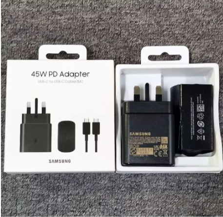 Samsung Galaxy Fast Charger 45W USB C Type C To C Full Wall Charger For Galaxy A07 A17 A16 A15 5G A14 A13 A53 A54 A55 A06 A04s A05s A12 A52 S25 S24 S23 S22 S21 S20 S10