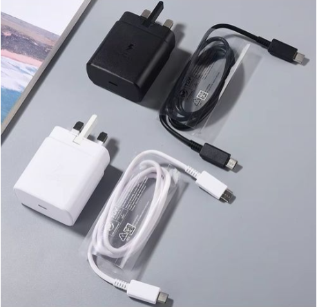 Samsung Galaxy Fast Charger 45W USB C Type C To C Full Wall Charger For Galaxy A07 A17 A16 A15 5G A14 A13 A53 A54 A55 A06 A04s A05s A12 A52 S25 S24 S23 S22 S21 S20 S10