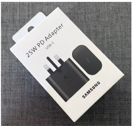 Samsung Galaxy  A07 A17  A16/A06/25W (Watts) Super Fast Charger Adapter Type C To C For Galaxy A16, A14, A15, A13, A12, A22, A24, A34, A55, A73, A70, S24, S23, S22, S21, S20 Ultra, Note 20 Ultra