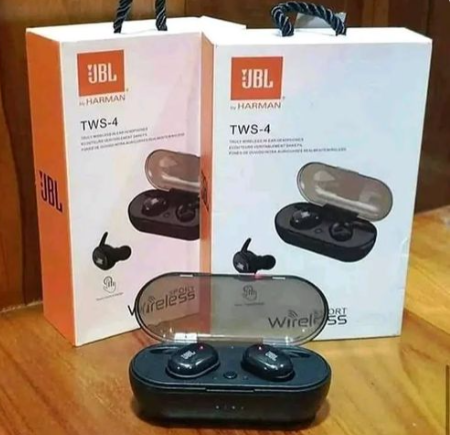 Jbl Wireless Bluetooth TWS-4 Earbuds Wireless Airpods, Bluetooth 5.3 Headphones In Ear, Bluetooth Earphones with Built-in Microphone, Wireless Ear Buds, Bluetooth Earbuds with Mic, Charging