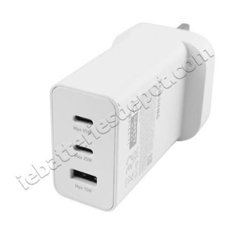 Samsung 65W USB C Charger, 3 Ports SuperFast Wall Charger/Adapter For Galaxy A16/A06/S25/S24/S23/S22/S21 FE/S22+/S20 FE/S10e/S9/S8/Z Note 20/A15 5G/A14 5G/A54/A55/A03s/A53A35/A23/A24/A25/A05S/A04S/A34